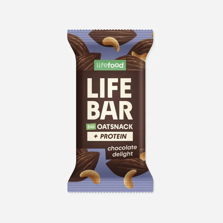 Lifebar Oat snack protein čokoládový BIO 12 x 40 g