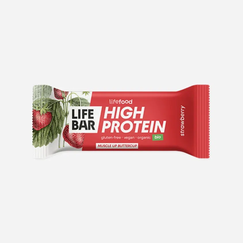 Lifebar Protein tyčinka jahodová BIO  1249N