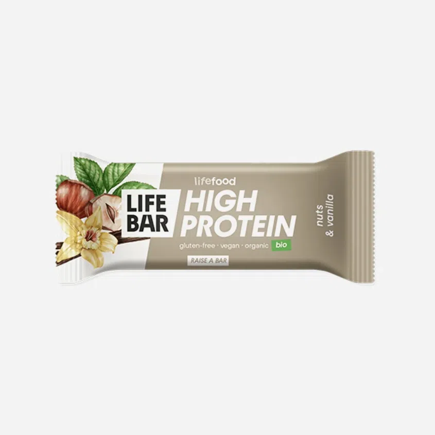 Lifebar Protein tyčinka oříšková s vanilkou BIO  1248N 12 x 40 g