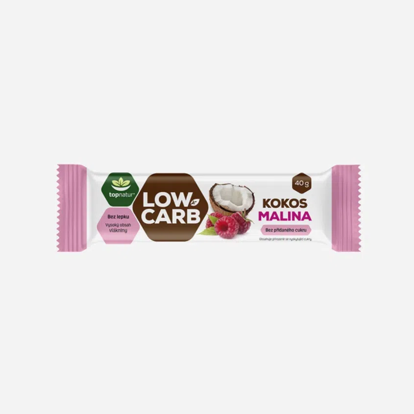 Low carb Tyčinka kokos a malina
