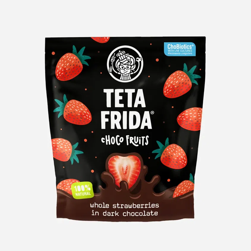 Lyofilizované jahody v hořké čokoládě 5 x 100 g