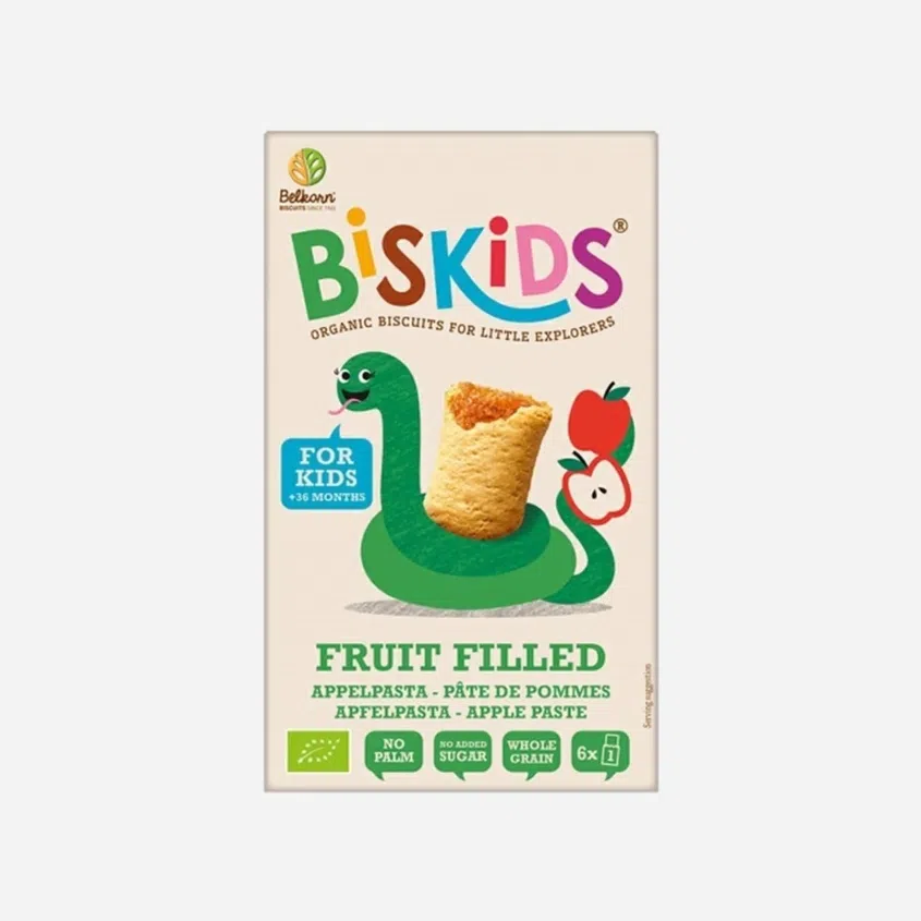 Měkké dětské sušenky s jablečným pyré bez přid. cukru 35% ovoce BIO 6 x 120 g