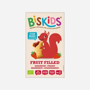 Měkké dětské sušenky s jahodovým pyré bez přidaného cukru BIO 6 x 120 g