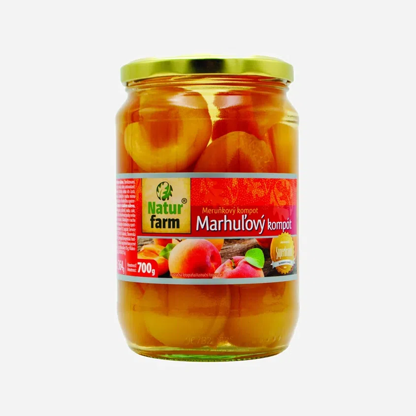 Meruňkový kompot ve sladkém nálevu