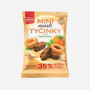 Mini müsli tyčinky s meruňkami bez lepku 12 x 70 g