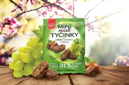 Mini müsli tyčinky s oříšky bez lepku 12 x 70 g