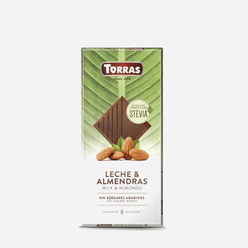Mléčná čokoláda se sladidlem a mandlemi 5 x 125 g