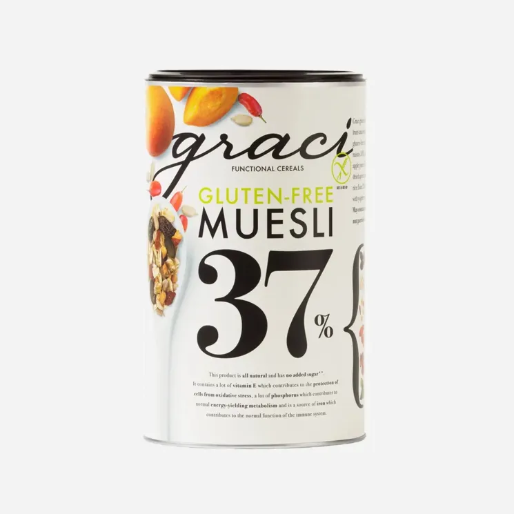 Muesli bezlepkové 37% sušeného ovoce a semínek 6 x 400 g
