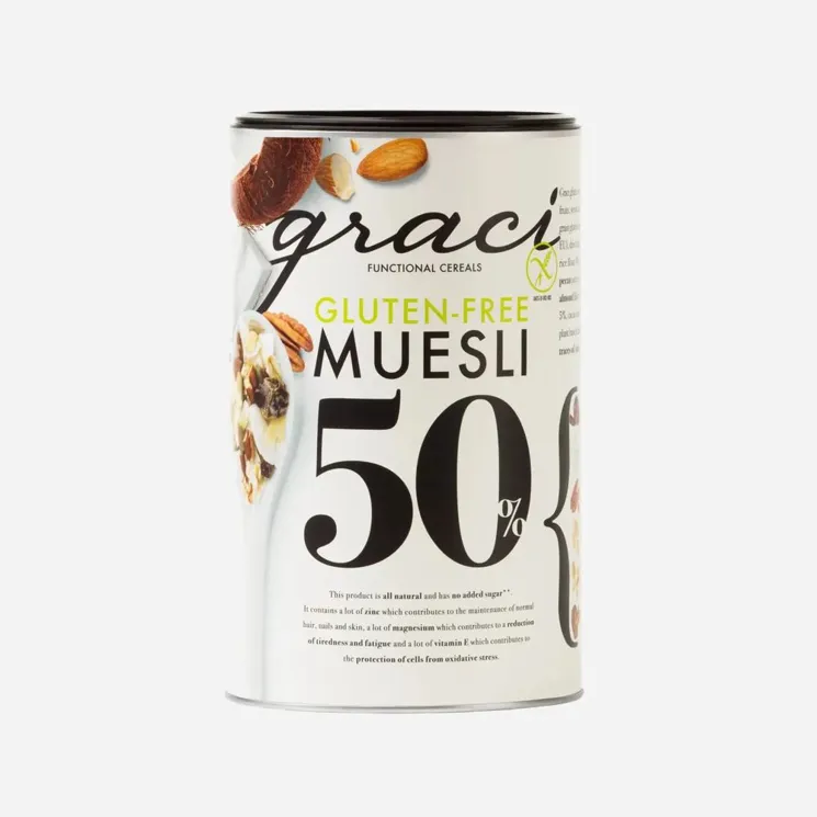 Muesli bezlepkové 50 % sušeného ovoce, semínek a ořechů 6 x 400 g