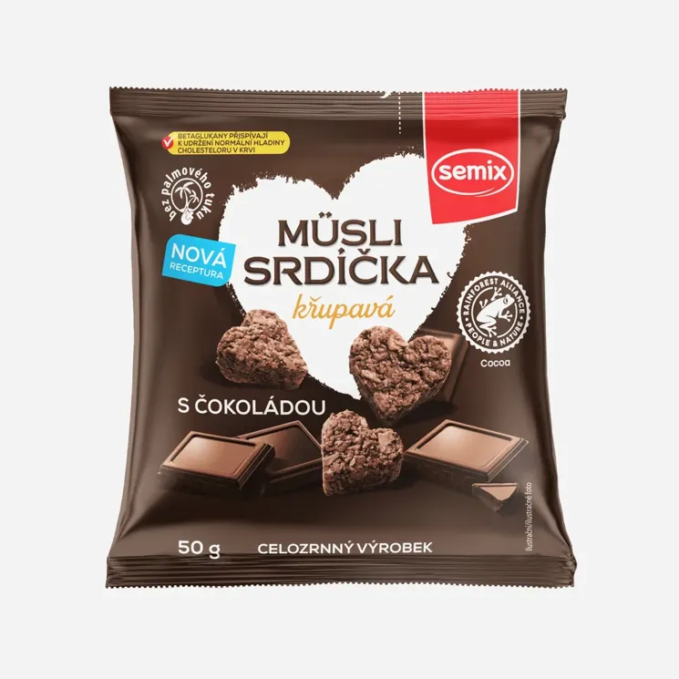 Müsli srdíčka s čokoládou 6 x 50 g