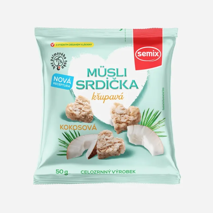 Müsli srdíčka s kokosem 6 x 50 g