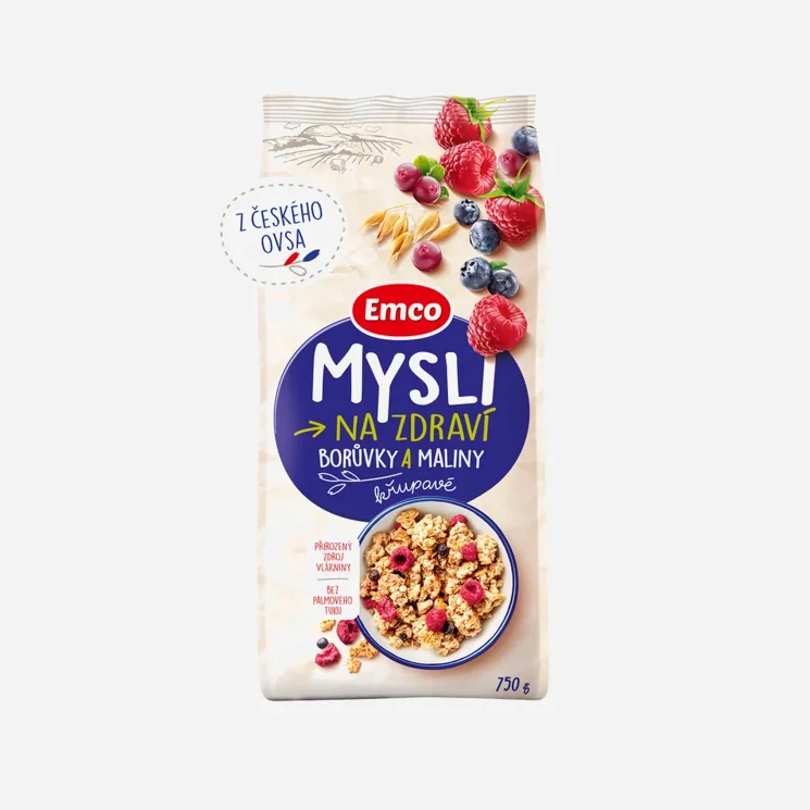 Mysli křupavé - Borůvky a maliny 6 x 750 g
