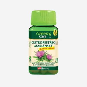 Ostropestřec Mariánský - Silymarin 140 mg 6 x 70 kapslí