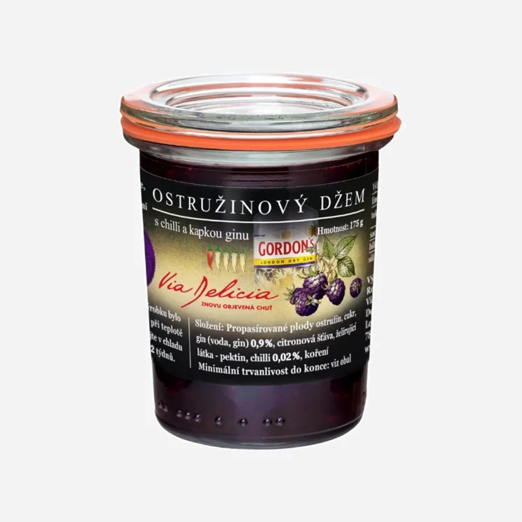 Ostružinový džem s chilli a ginem 6 x 175 g