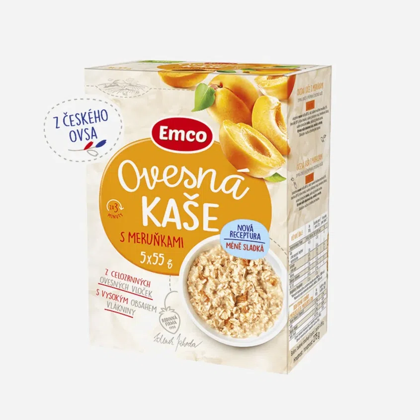 Ovesná kaše s meruňkami 5x55 g