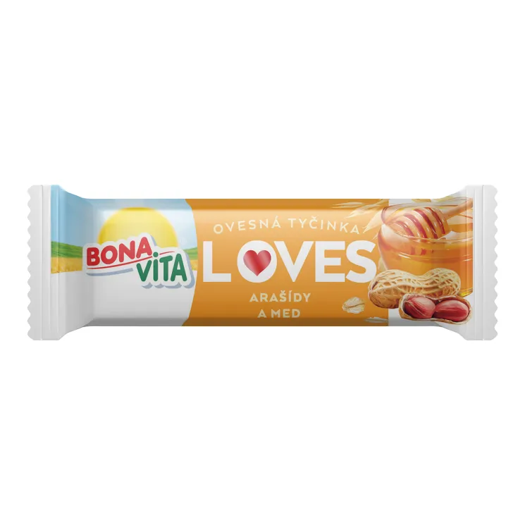 Ovesná tyčinka Loves arašídy a med 12 x 40 g