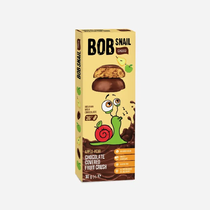 Ovocná pochoutka v mléčné čokoládě jablko a hruška 6 x 30 g