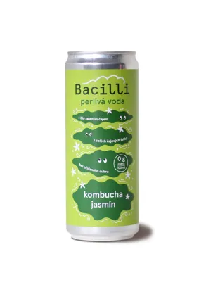 Perlivá voda kombucha jasmín BIO