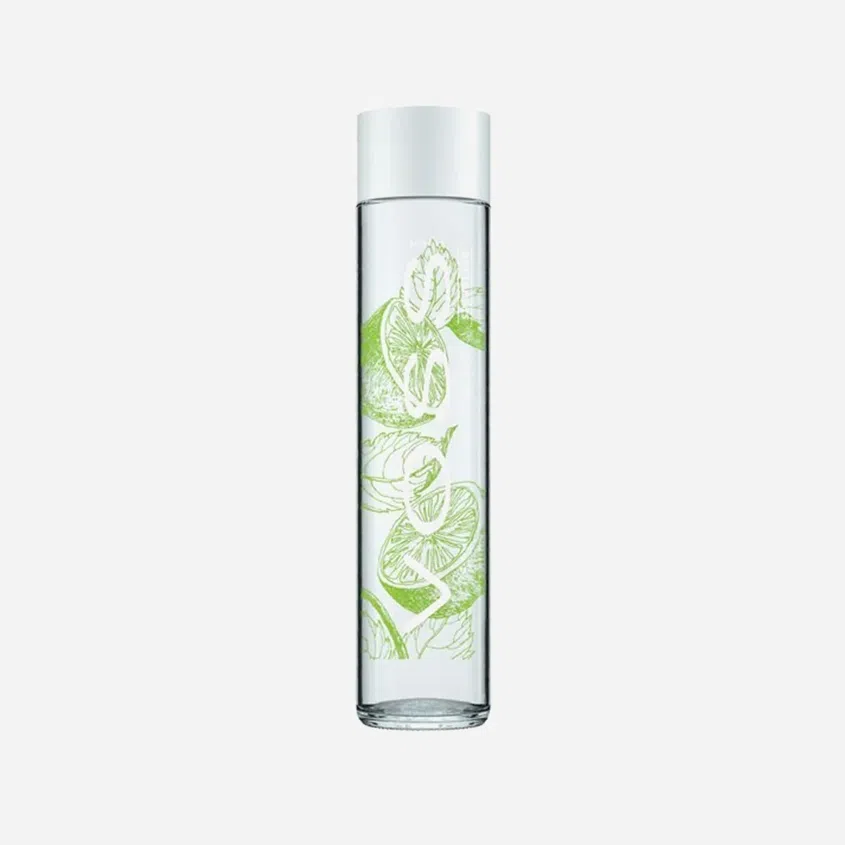 Perlivá voda limetka, máta ve skle 12 x 375 ml