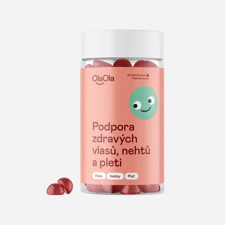 Podpora zdravých vlasů, nehtů a pleti želé