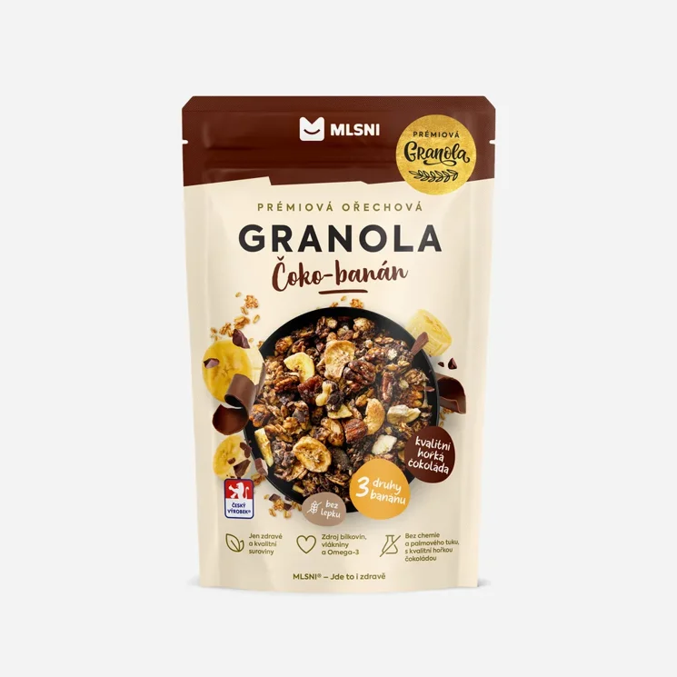 Prémiová granola Čoko-banán