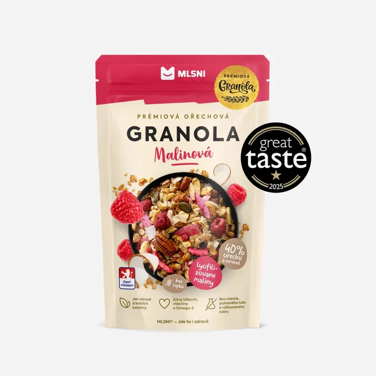 Prémiová granola Malinová