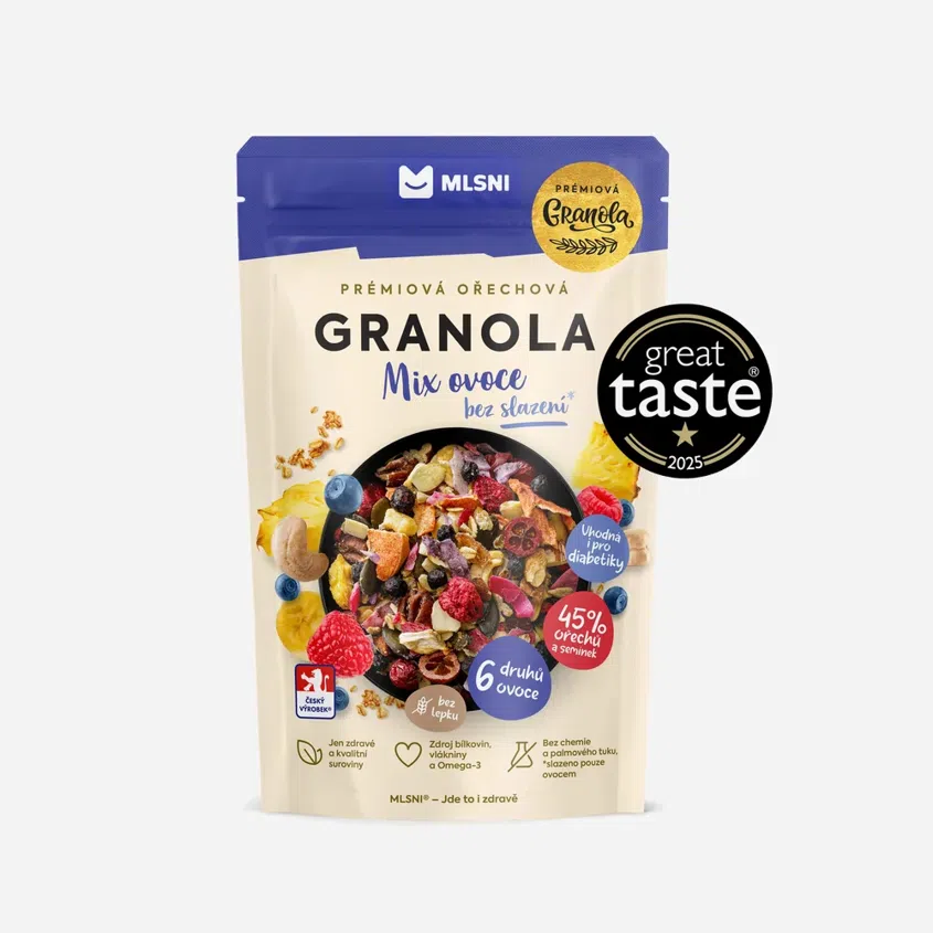 Prémiová granola Mix ovoce bez slazení 6 x 400 g