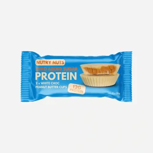 Proteinové košíčky Bílá čokoláda s arašídovým máslem 12 x 42 g