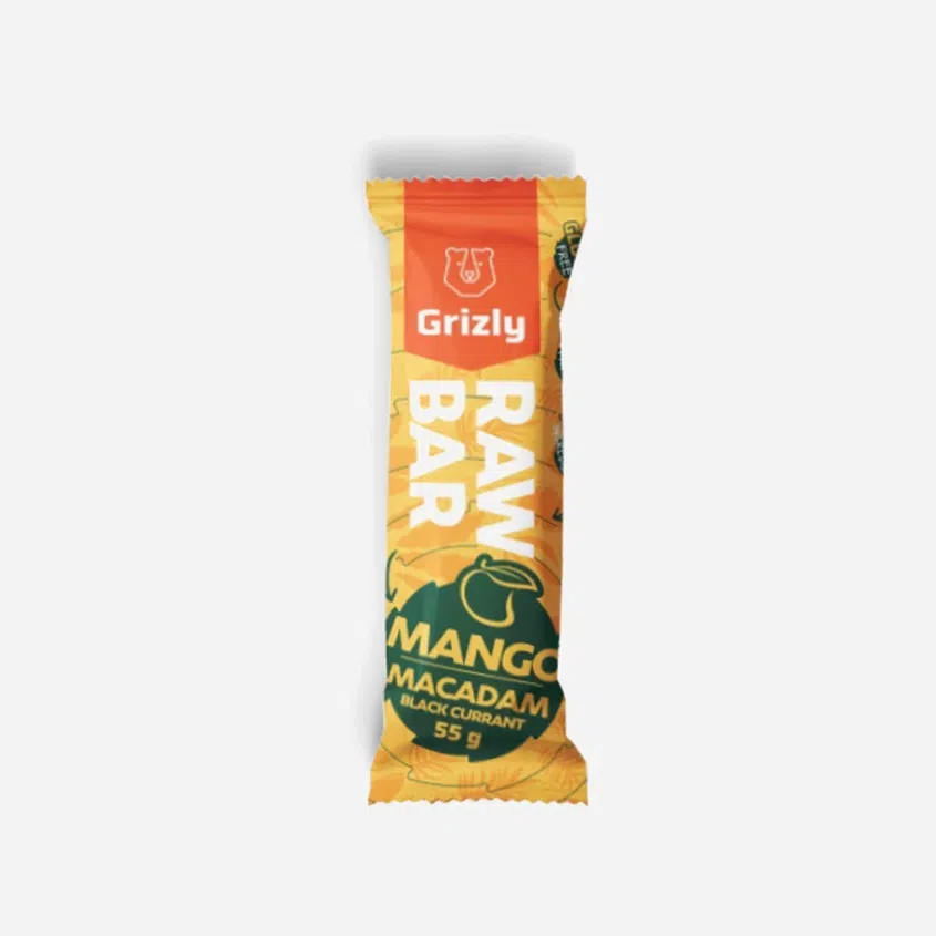 RAW Bar mango-makadam-černý rybíz 8 x 55 g