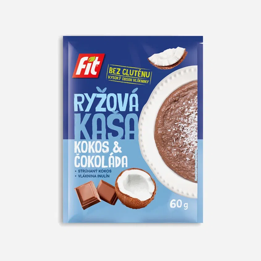Rýžová kaše kokos a čokoláda