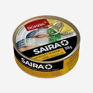 Saira Sardinela ve vlastní šťávě, citron
