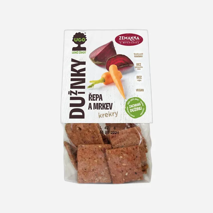 Slané krekry s dužinou z červené řepy a mrkve 6 x 100 g