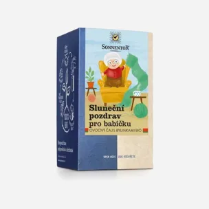 Sluneční pozdrav pro babičku ovocný čaj s bylinkami porcovaný BIO 6 x 45 g