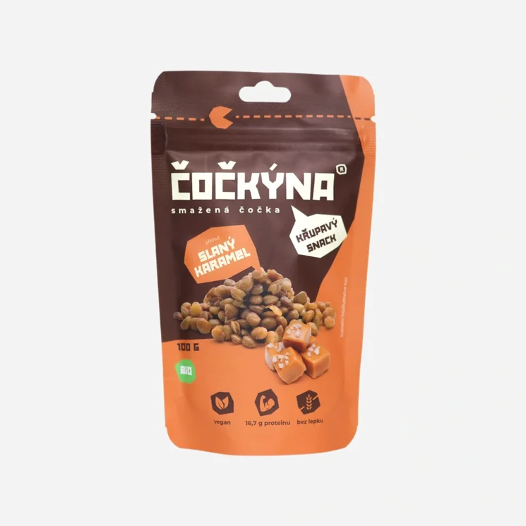 Smažená čočka slaný karamel BIO