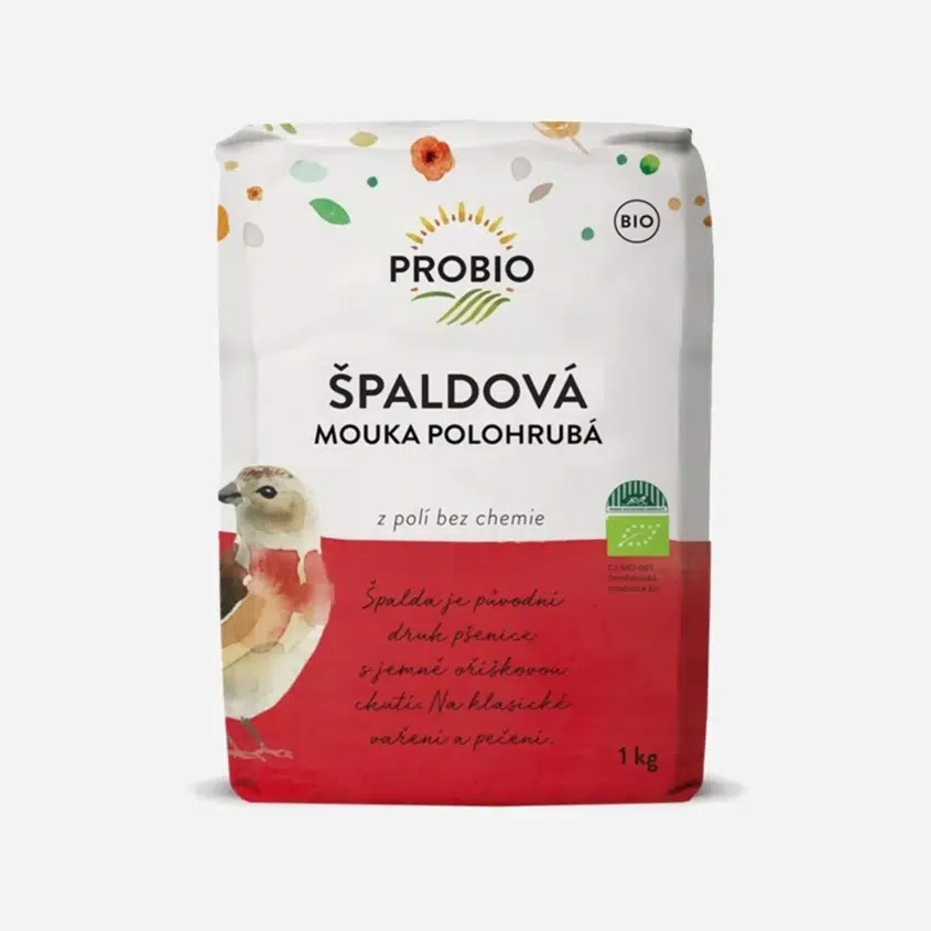 Špaldová mouka bílá polohrubá 6 x 1000 g