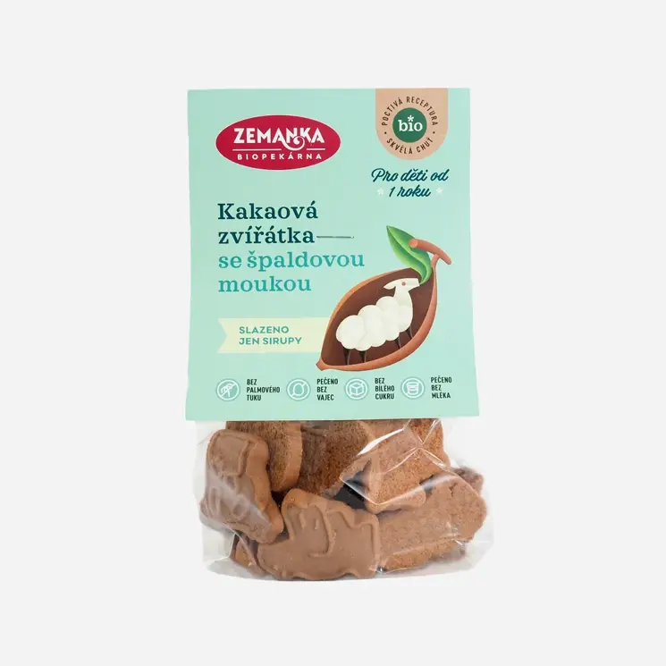Špaldová zvířátka kakaová BIO