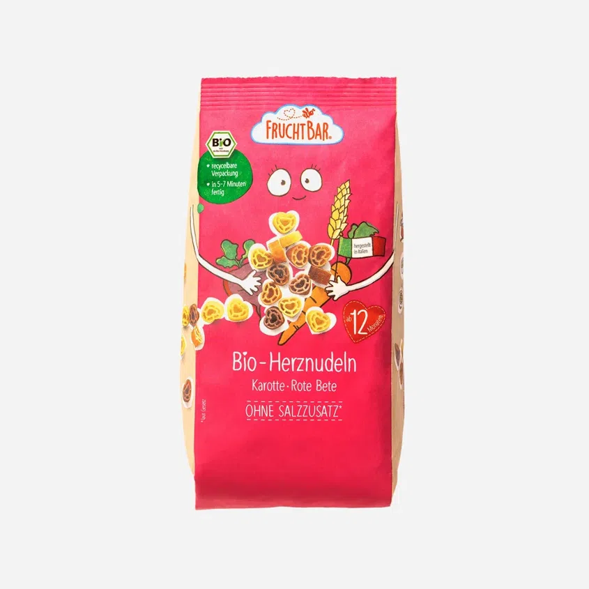 Těstoviny srdíčka s mrkví, řepou a pšenicí BIO 6 x 300 g