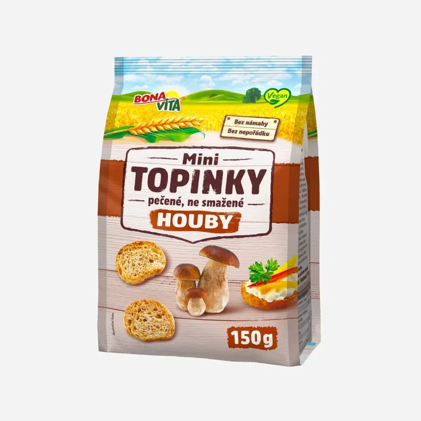 Topinky mini houby