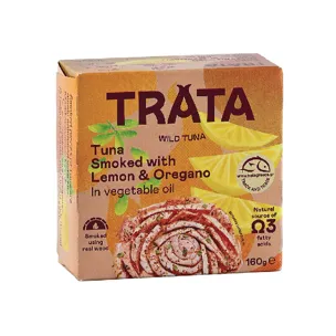 Tuňák uzený v rostlinném oleji citron a oregano 6 x 160 g