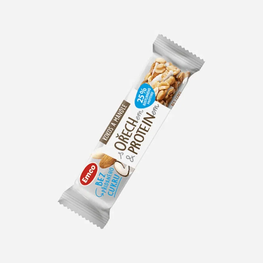 Tyčinka s ořechem a proteinem - Kokos a mandle 12 x 35 g