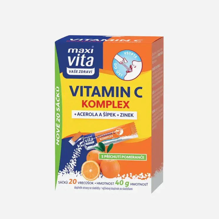 Vitamin C komplex, acerola, šípek a zinek 5 x 20 sáčků