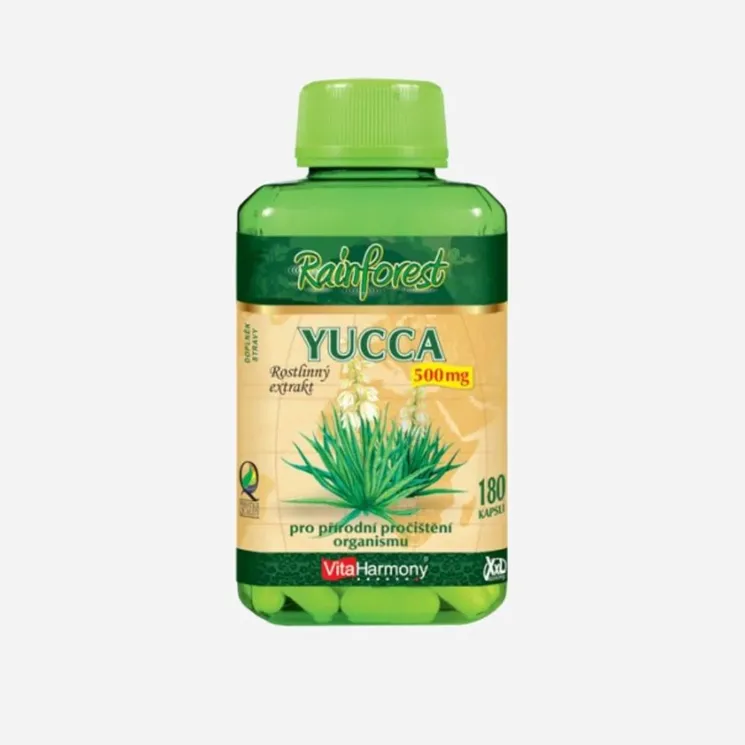 Yucca 500 mg - 180 kapslí, XXL economy