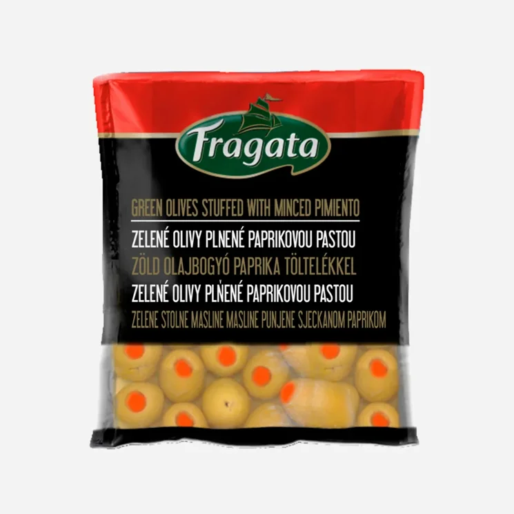 Zelené olivy plněné paprikovou pastou 6 x 160 g