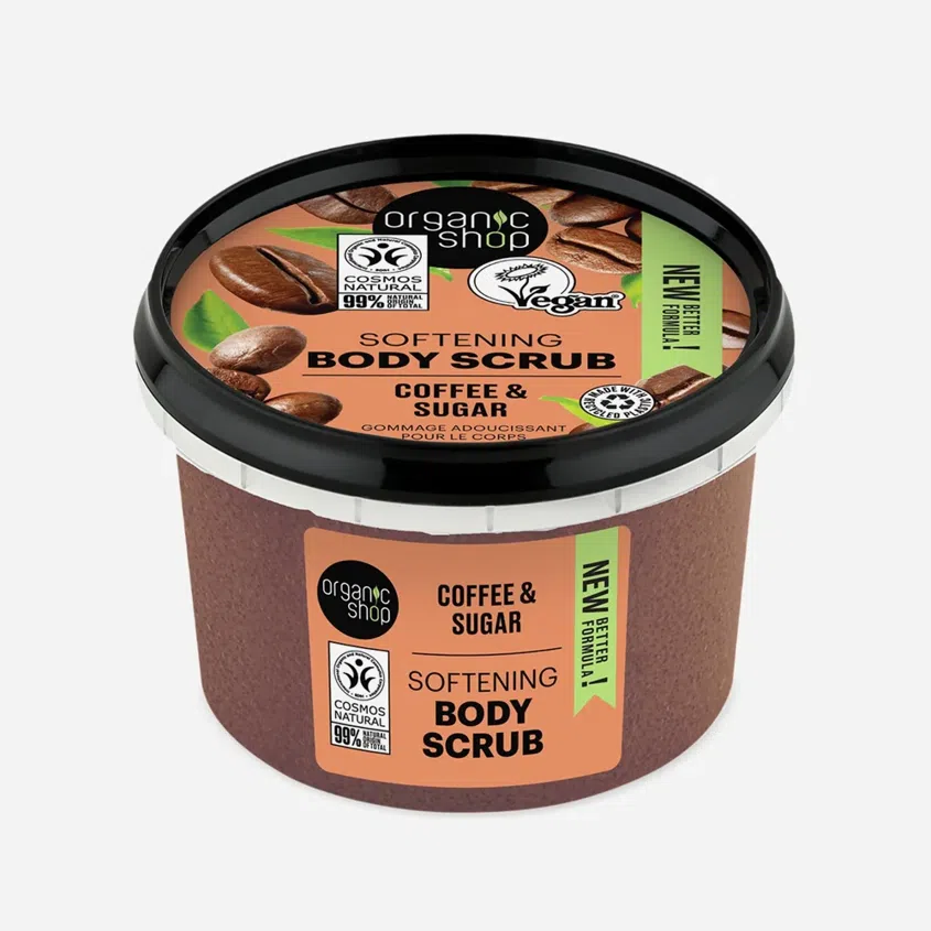 Zjemňující tělový peeling Káva a cukr 6 x 250 ml